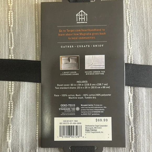 Hearth & Hand with Magnolia|Textured Stripe, Duvet Cover Set - Picture 3 of 7